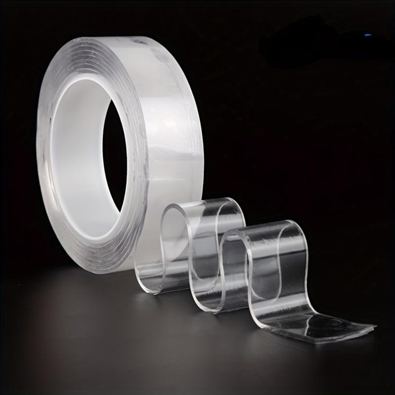 Heavy Duty Double Sided Tapes, Reusable Traceless Strong Sticky Tape Strips, Multipurpose Removable Washable Clear Mounting Nano Tape