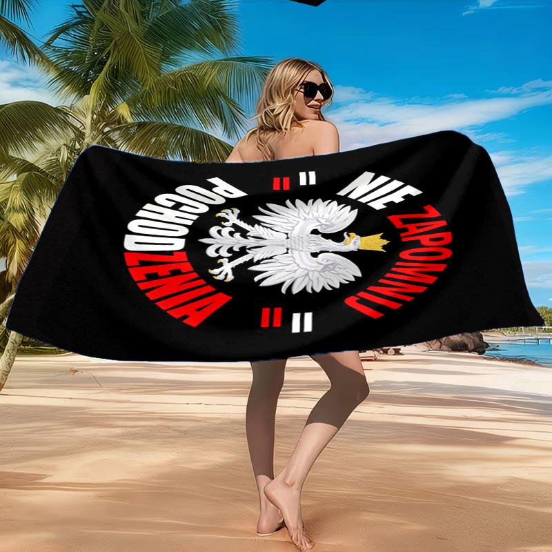 Eagle Of Poland: Symbolic Strength Beach Towel, Quick-drying, Easy To Care For, Suitable for Both Fitness and Beach Vacations,Sports Essential