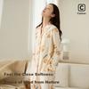 MiiOW Spring Autumn Pure Cotton Skin-Friendly Lapel Cardigan Sleepwear Homewear Set Valentine' Day Gift for Girlfriend
