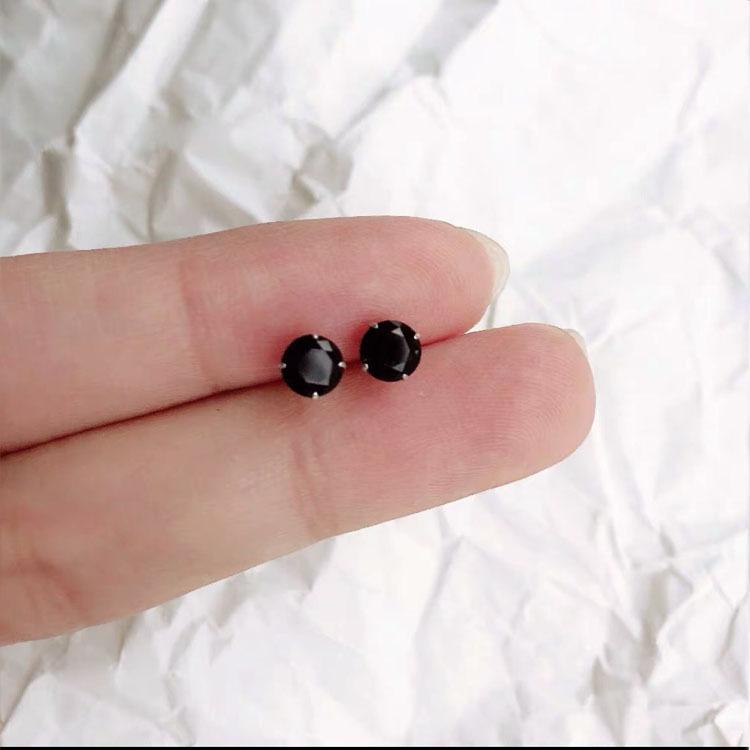 

Унисекс 925 пробы серебряные мини-серьги-гвоздики с бриллиантами