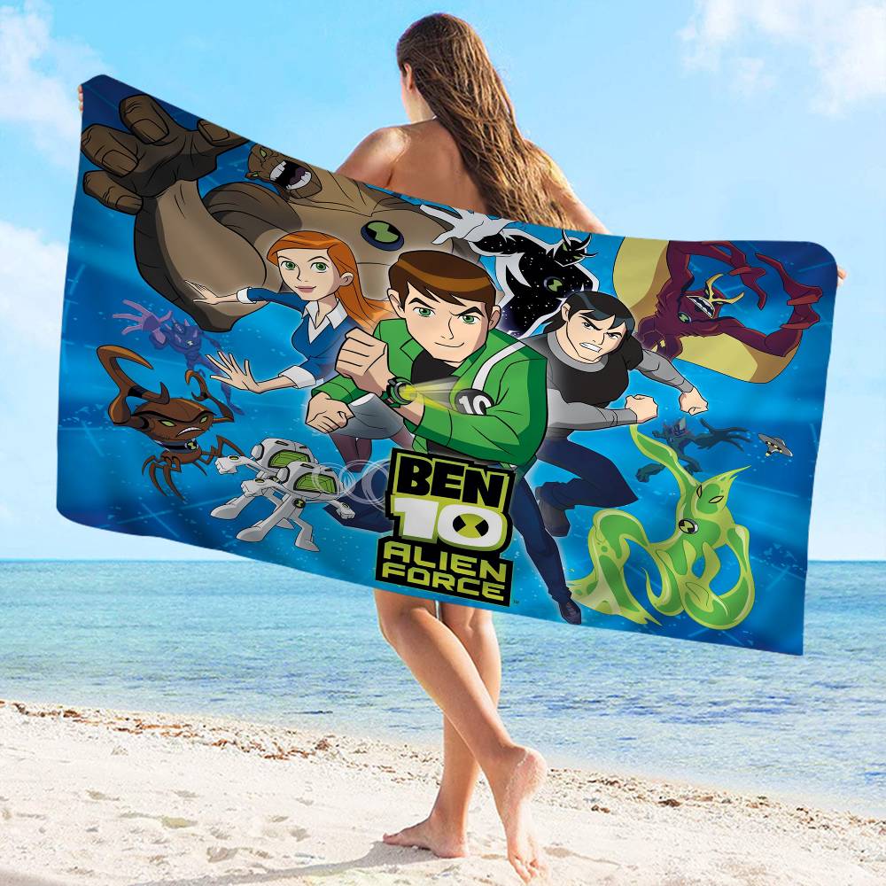 

B-Ben 10 Classic Microfiber Beach Towel Absorbent Quick Dry Soft Yoga Swimming Resort Mountain Climbing Towel W30*H60(CM)