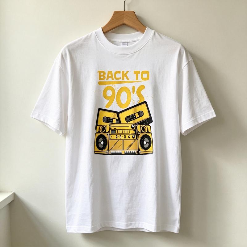 Back To 90s Retro Boombox Cassette Tape Graphic T Shirt Unisex Unisex Cotton Short Sleeve Tee Hip Hop Casual Summer Gift For 90s