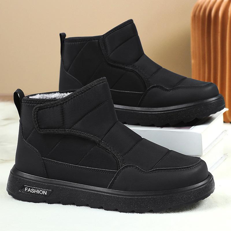 Men's Cotton Snow Boots, High-Top, Soft Sole, Polyurethane, Plus Velvet, Thickened, Warm, Cold Protection