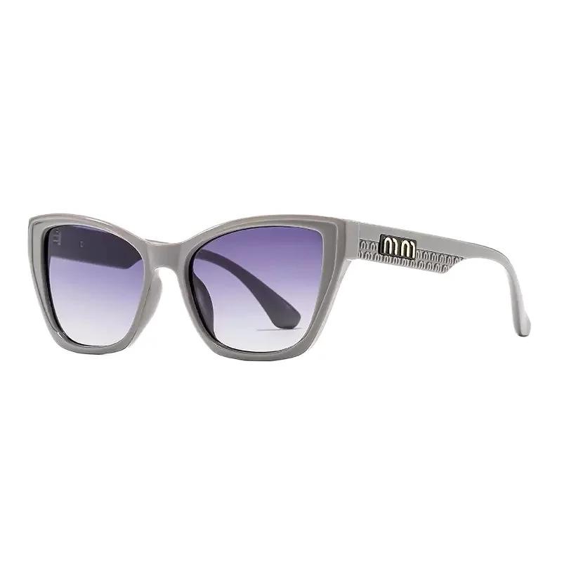 Women's Fashionable and Retro Cat-eye Sunglasses UV400 Ultraviolet-proof Outdoor Large Frame Shades Glasses Eye Protection