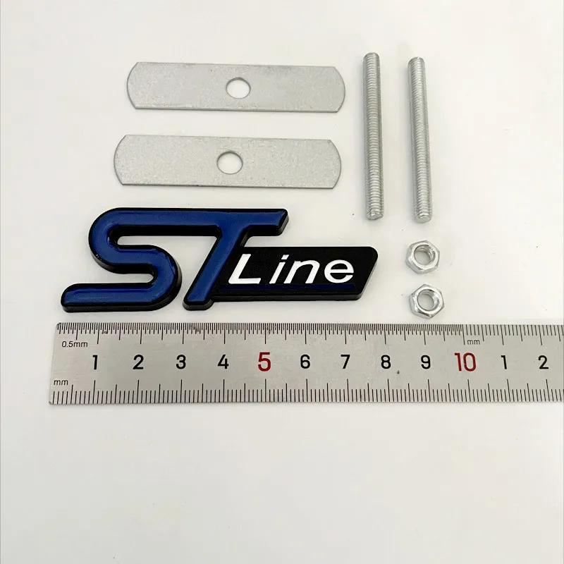 3D kovové logo ST Line odznak emblém na kufr přední mřížku pro Ford Focus MK4 PUMA Mondeo Kuga Fiesta ST Line samolepka příslušenství