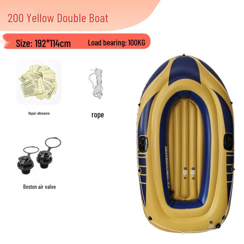 Durable Outdoor Inflatable Kayak: Fishing Boat with Thickened Wear-Resistant PVC