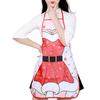 Kitchen Christmas Cooking Apron Cartoon Snowman Satas Claus Decorations Women Men Waterproof Xmas Party Baking Accessories