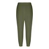 Women's Fashion Color Loose High Waist Button Pocket Cotton And Hemp Pants Nine Point Casual Pants