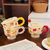 Cartoon Ceramic Cup Cute Children'S Home Mug Breakfast Milk Oat Cup Office Coffee Cup Souvenir