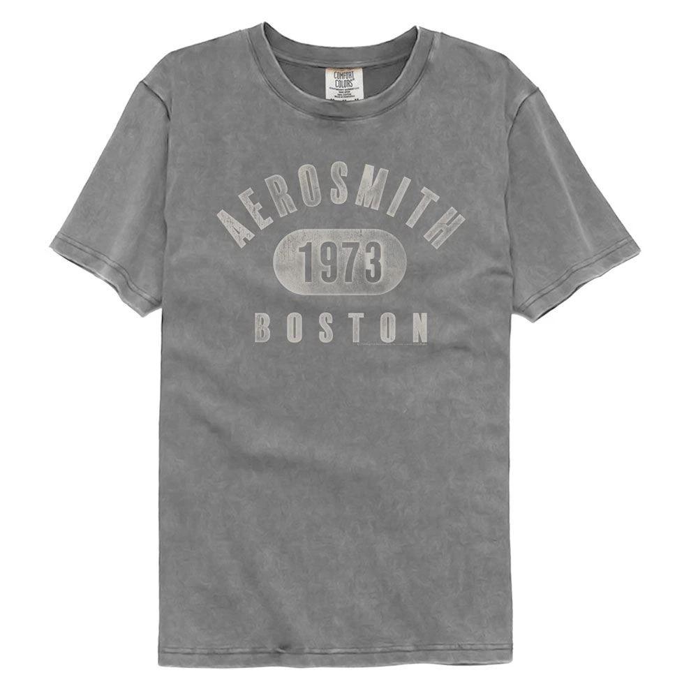 Aerosmith 1973 Boston Gray Comfort Colors Music Shirt 120