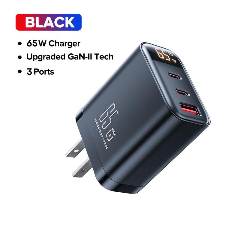 TUODES 65w GaN USB Charger PPS PD USB Type C Fast Charging QC4.0 Quick Charge For iPhone 16 Macbook Air Tablet Samsung Xiaomi Laptop