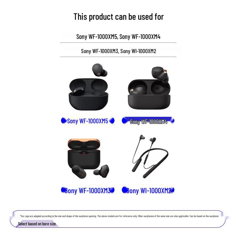 Embouts d'oreille en mousse à mémoire de forme et en silicone Masentek pour Sony WF-1000XM5