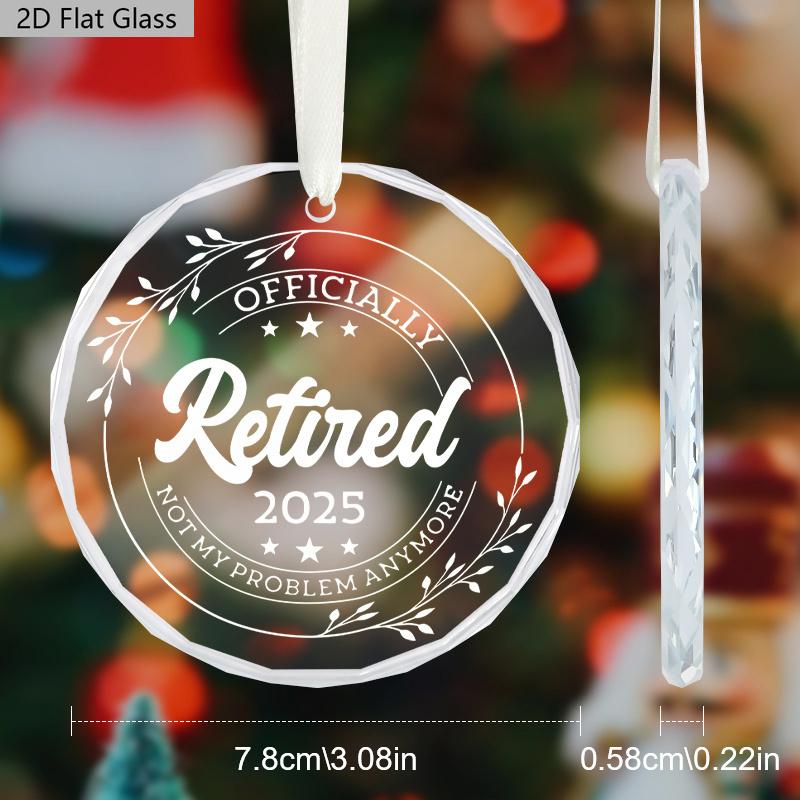 1pc/2pcs Retirement Gift for Woman and Men,Best Gifts for Retiring People,Happy Retirement Ornament for Holiday Decor, Ideal Gift for Retired Couples