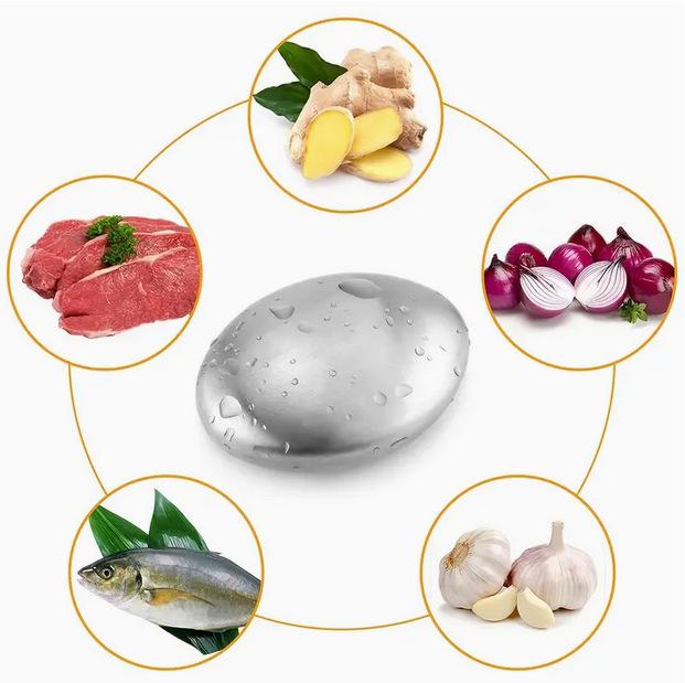 Stainless Steel Deodorant Soap Washroom Kitchen Garlic & Fish Deodorising Hand Washing Soap Deodorizing Eliminating Odor Tools