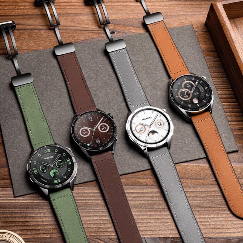 22mm 20mm Lederarmband für Huawei Watch GT6/5/GT 4 3 Pro 46mm Silikon-Armband für Amazfit Active 2/Bip 6 5/Galaxy 7 6 5 Gürtel