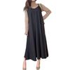 Von Vaag Camisole Long Adjustable Shoulder Maternity Dress Women's Dress, A-Line, Flared, Length, Straps, (Size 01.M, Black)