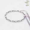 5 Double Hole Link Surgical Steel Chain Bracelet (C2501AC1226_SV)
