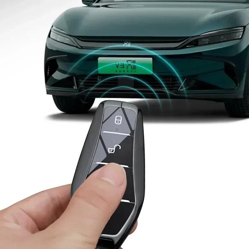 Fashion Zinc Alloy Car Remote Key Case Full Cover Shell Key Bag Protection Key buckle for BYD ATTO 3 Yuan Plus Accessories
