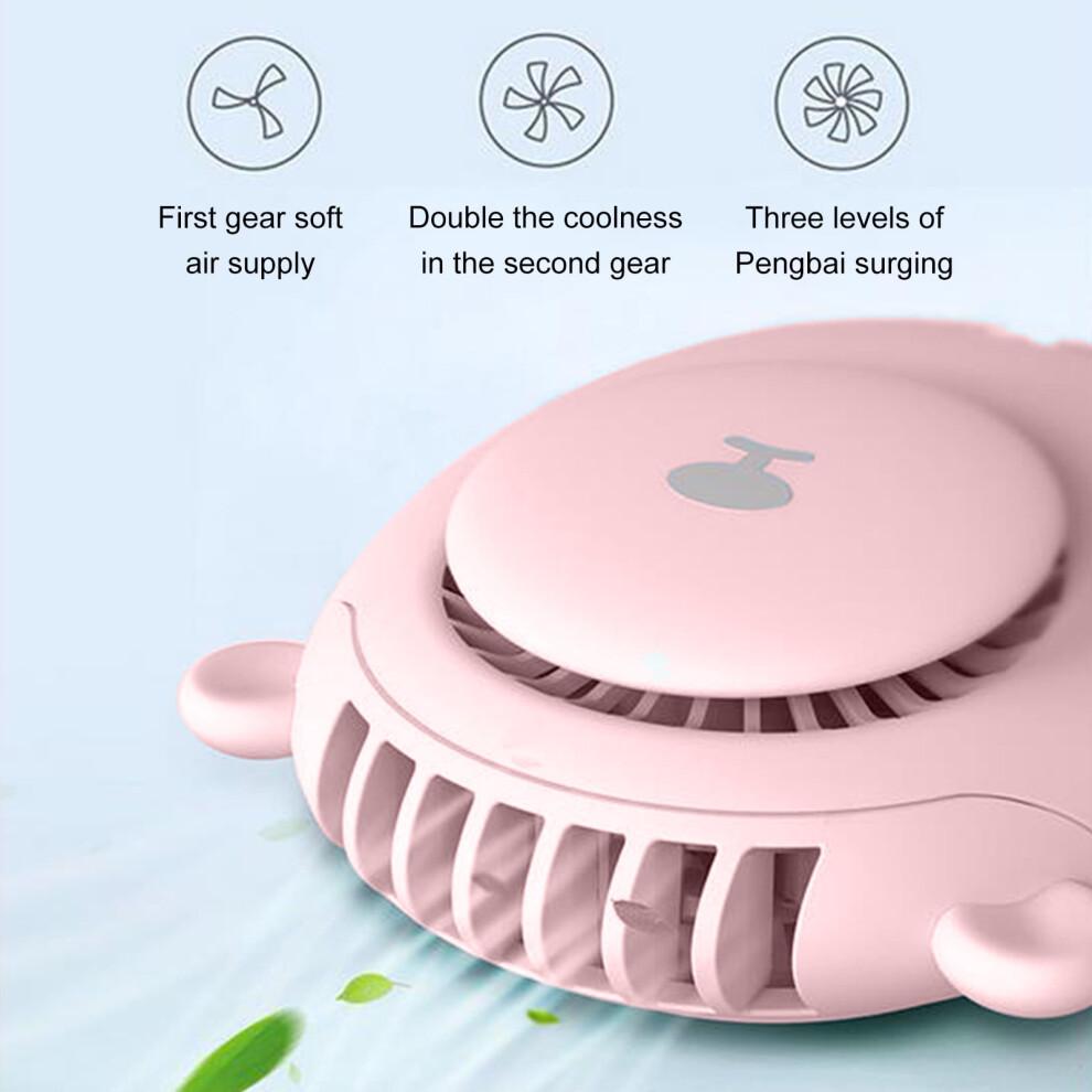 YANHAIGONG Neck Fan, Portable Hands-Free Bladeless Fan, 1200mAh Battery, Silent Personal Fan for Kids, Cute Pet Gift