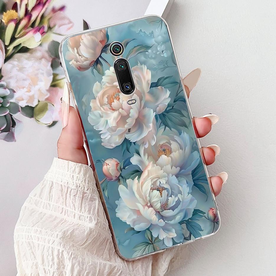 For Xiaomi Mi 9T Pro Case Colorful Flowers Painted Cover Soft Silicone Phone Case For Xiaomi Mi 9T Pro Mi9T Mi9TPro Fundas Coque