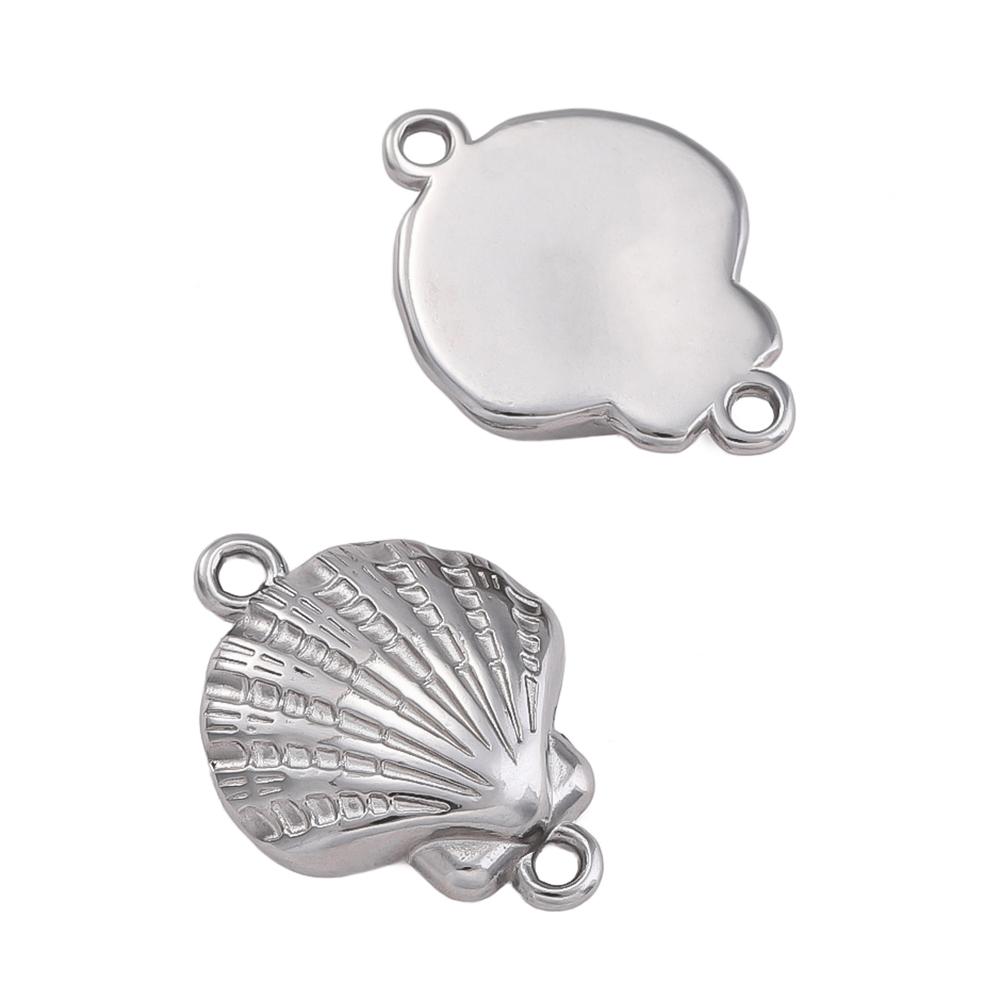2Pcs Stainless Steel Ocean Theme Shell Starfish Turtle Conch Charms for DIY Handmade Earring Necklace Bracelet Jewelry Making