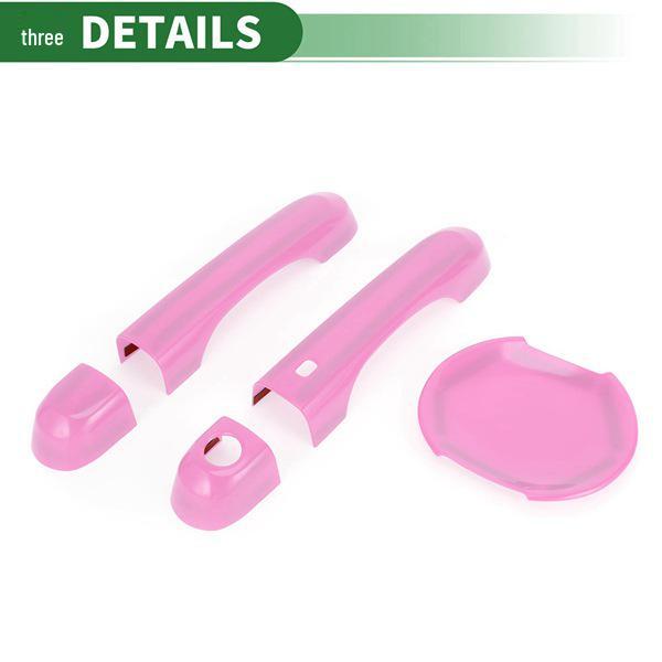 

1 Set Pink Plastic Exterior Door Handle & Cup Cover Compatible with Various Models None