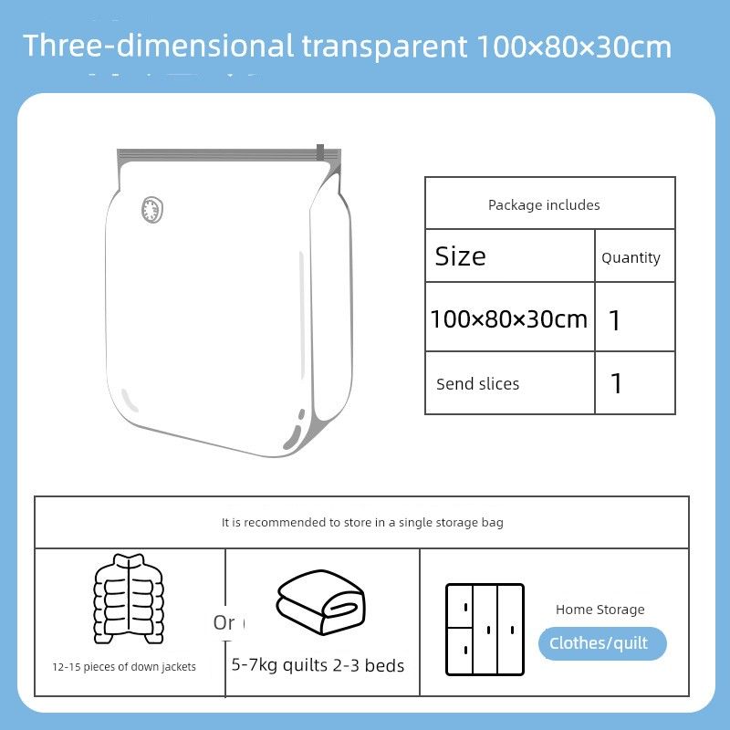 The Treasure of the Store: Vacuum Compression Bags for Single Cotton Quilts and Clothes, Extra-Large Travel and Business Trip Vacuum Storage Bags