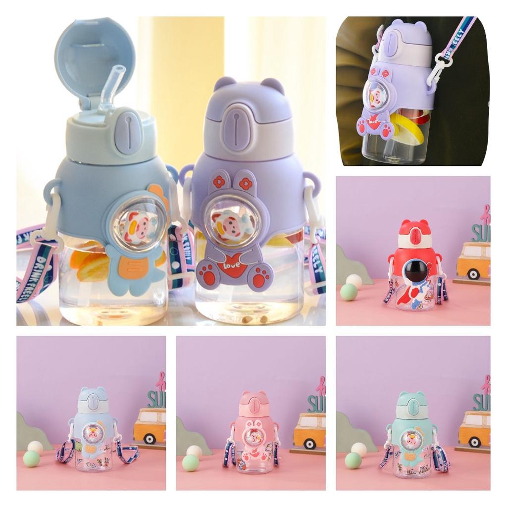 Cute Cartoon Water Bottle For Students With High Capacity And Portable Design
