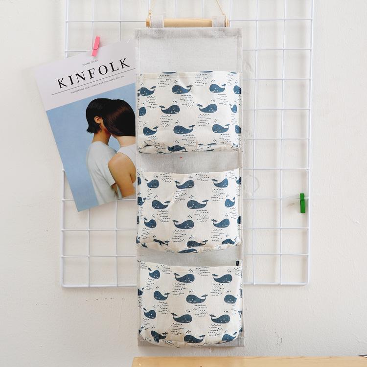 Wall Mounted 3 Bags Storage Bag Kitchen Supplies Fluid Systems Multilayer Bags Tool