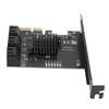 PCIE To 6 Port Serial ATA3.0 Hard Drive 6G Extension Card for ASM1166 Chipset PCI E3.0 GEN3 4X Interface