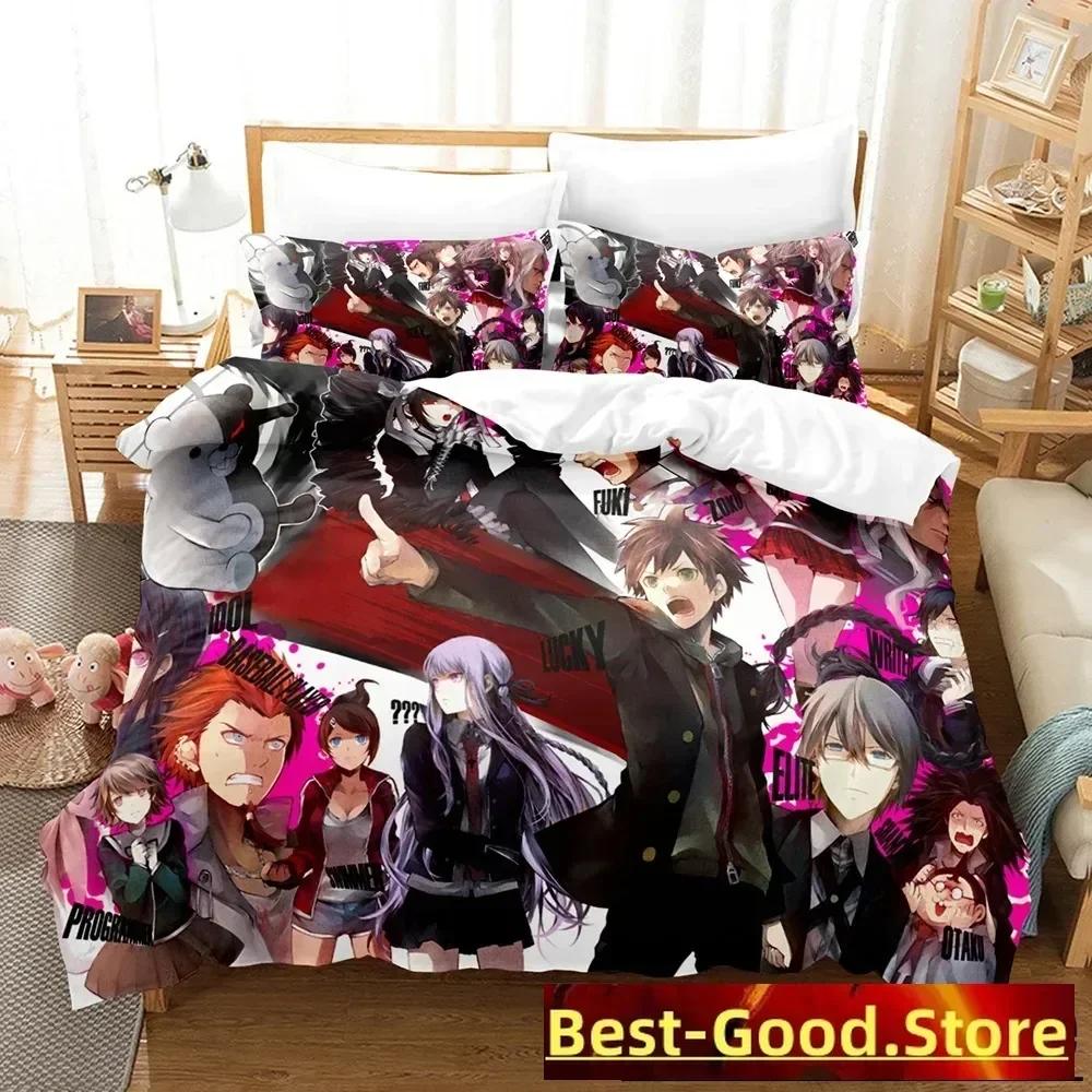 Fashion 3DThe Danganronpa Bedding Set Printed Bed Set With Pillowcase Bed Duvet Cover Soft Queen King Size Bedclothes Home