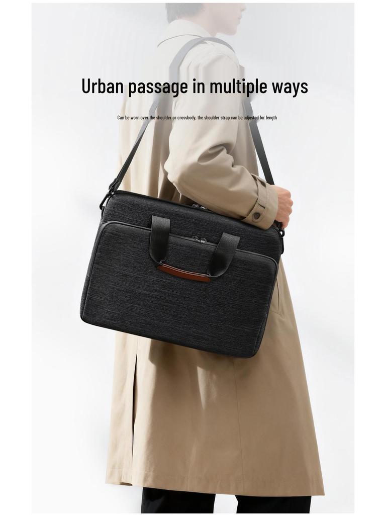 Waterproof Single-Shoulder Laptop Handbag Briefcase with Logo Customization