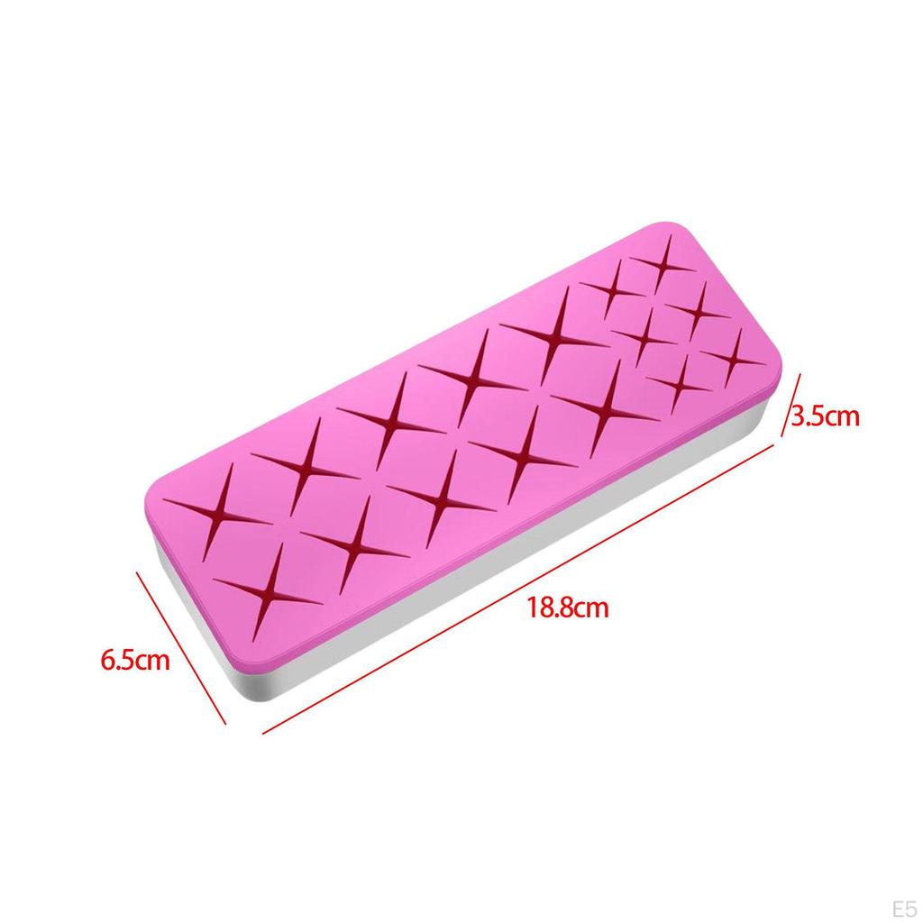 Organizer Rectangle Silicone Make Up Brush Holder Cosmetics Storage Display Case 16 Grids