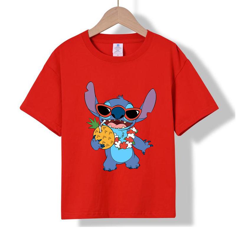 MC-46 MINISO 2026 Summer New Printed Cotton Round Neck T-shirt for Children Aged 1-16, Boys and Girls