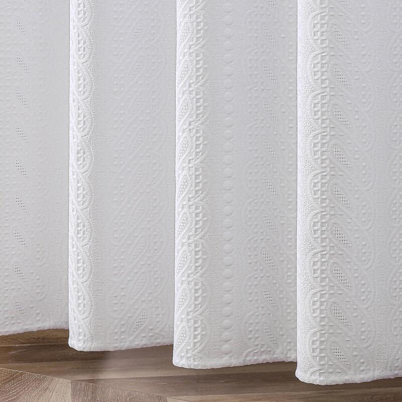 Waffle Weave Polyester Shower Curtain