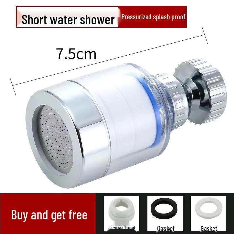 Universal Anti-Splash Rotating Faucet Aerator with Extension Hose for Kitchen