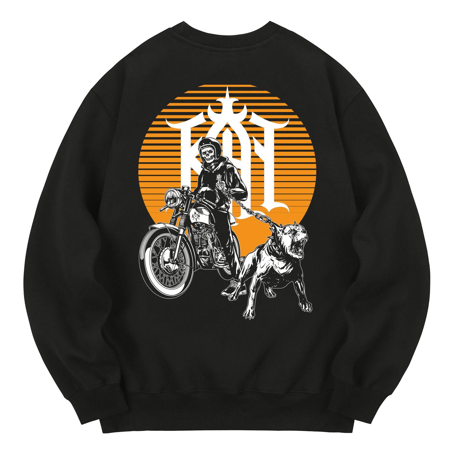 Khan 6312 Kmb0156 Khan Custom Bike Толстовка с флисовой подкладкой - Черная L