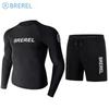Mens Long Sleeve Rash Guard UV Protection Quick Dry Swimwear Snorkeling Surfing Diving Pool Spa