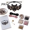 Personalisierte Schmuckzubehörteile DIY Armband-Herstellungsset, Set mit bunten Perlen und Tier-Anhängern, Handgemachtes Bastelset für Erwachsene