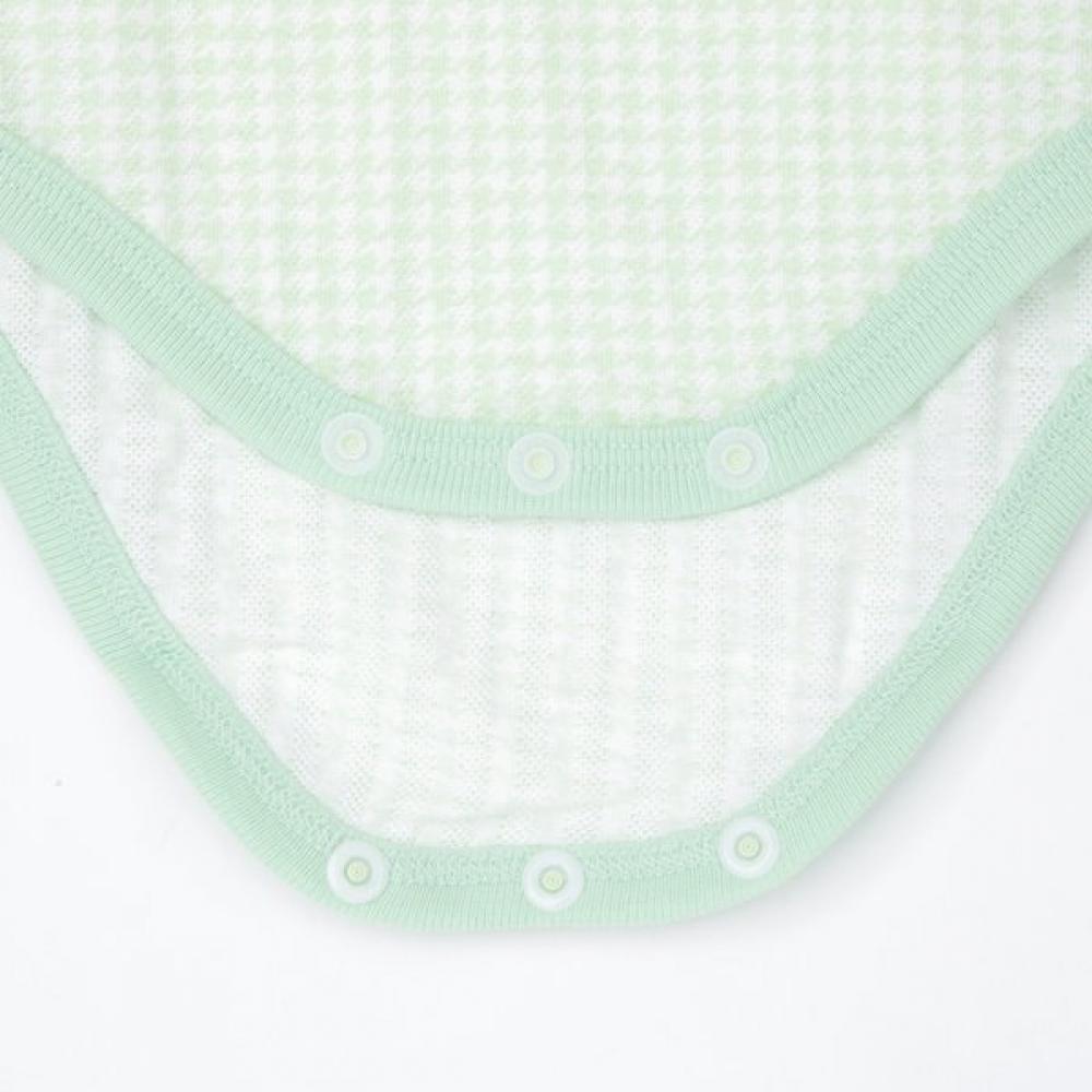ORGANICMOM Apple Check Long Sleeve Bodysuit Hat Set  Mislqs02 