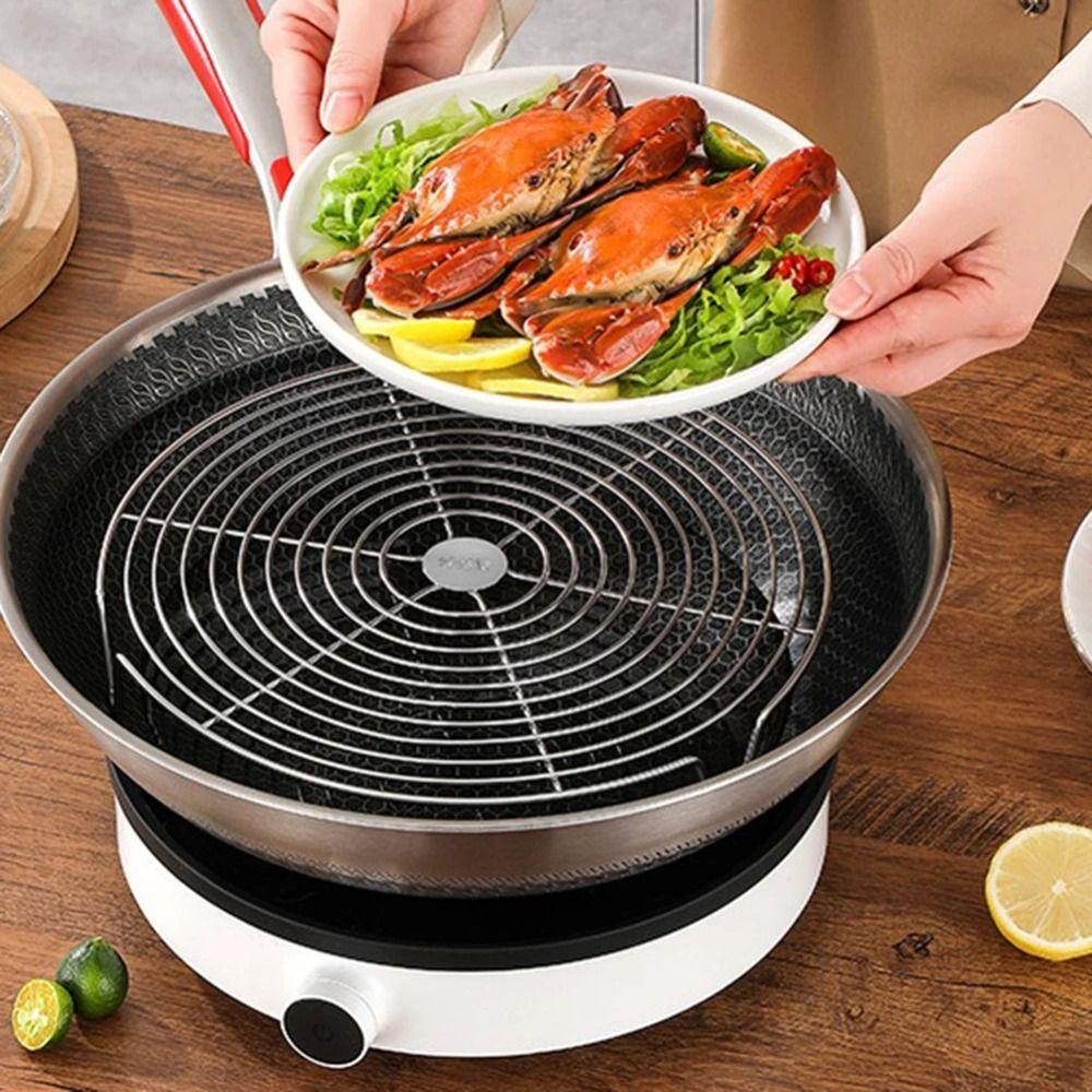 Stackable Stainless Steel Steamer Rack Heighted Foot Kitchen Steamer Holder  Egg Grill