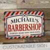 Personalized Barber Shop Metal Sign Wall Decor Custom Tin Plate Art