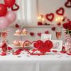 Heart to Heart Red Love Knot Ornament Art Craft LOVE Ornaments  Couple Atmosphere Decor
