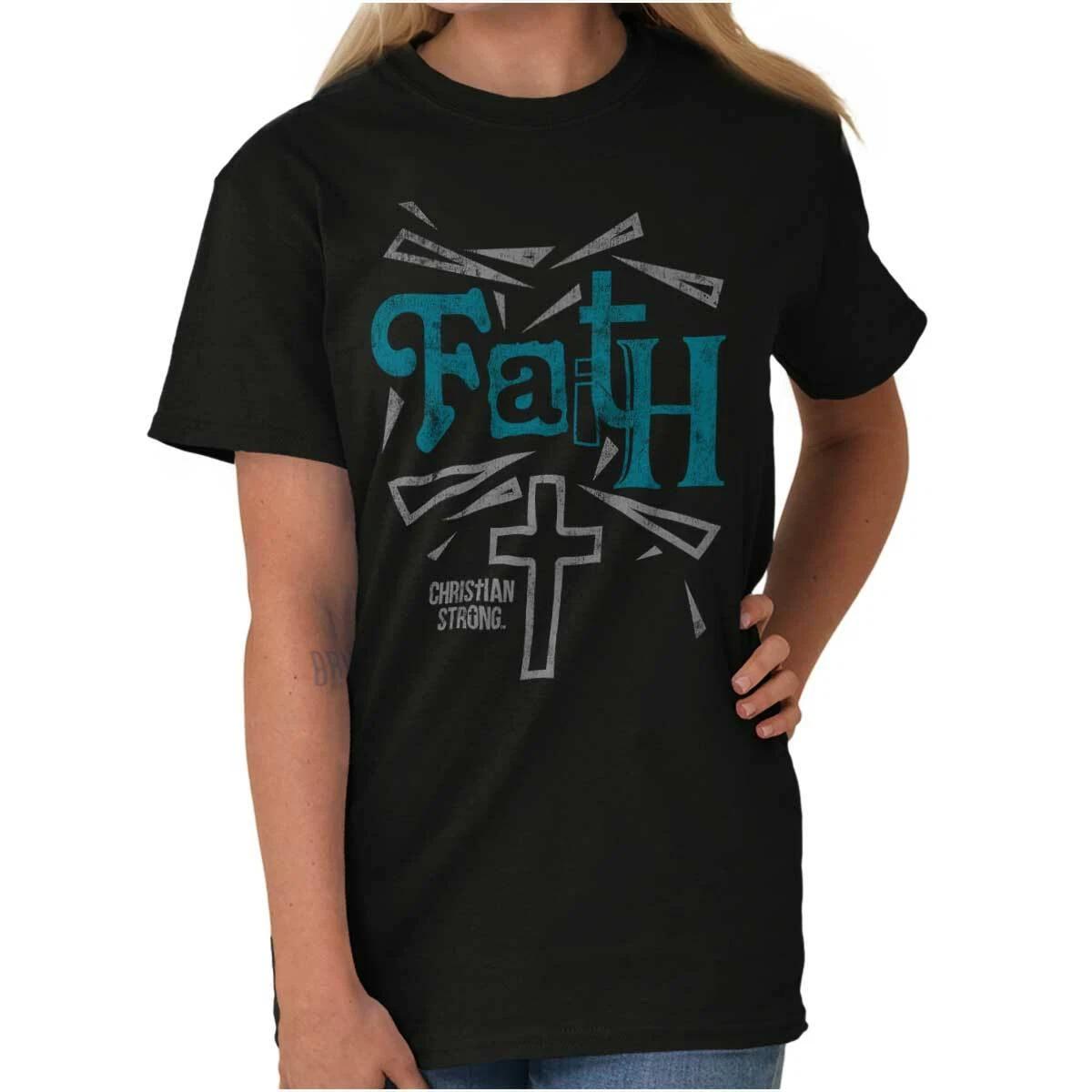Jesus Faith Christian God Savior Hope Gift Womens or Mens Crewneck T Shirt Tee L