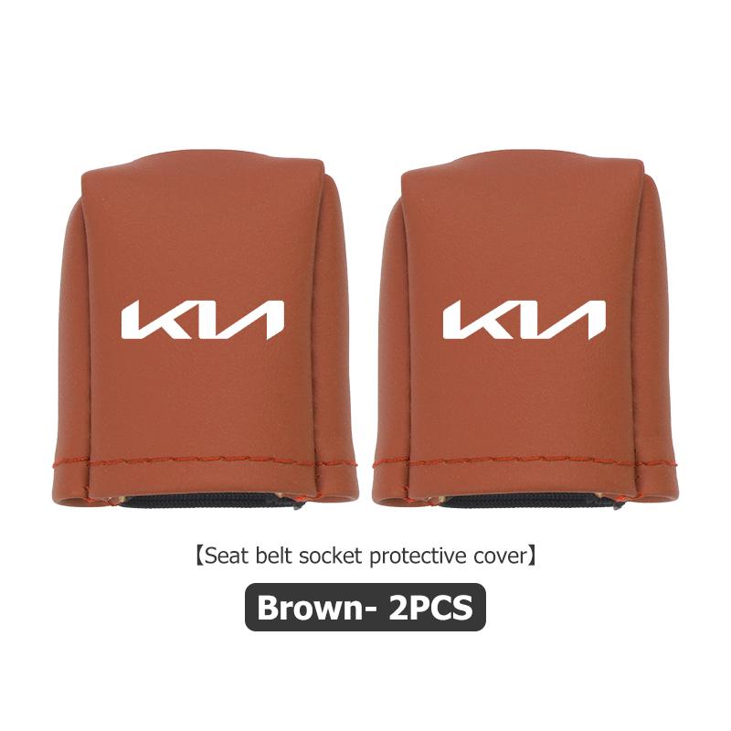For KIA Universal Car Logo Seat Belt Buckle Protect Cover Anti Scratch Accessories Cerato Proceed Venga Stonic Picanto Sorento zqdtx40 vngk1
