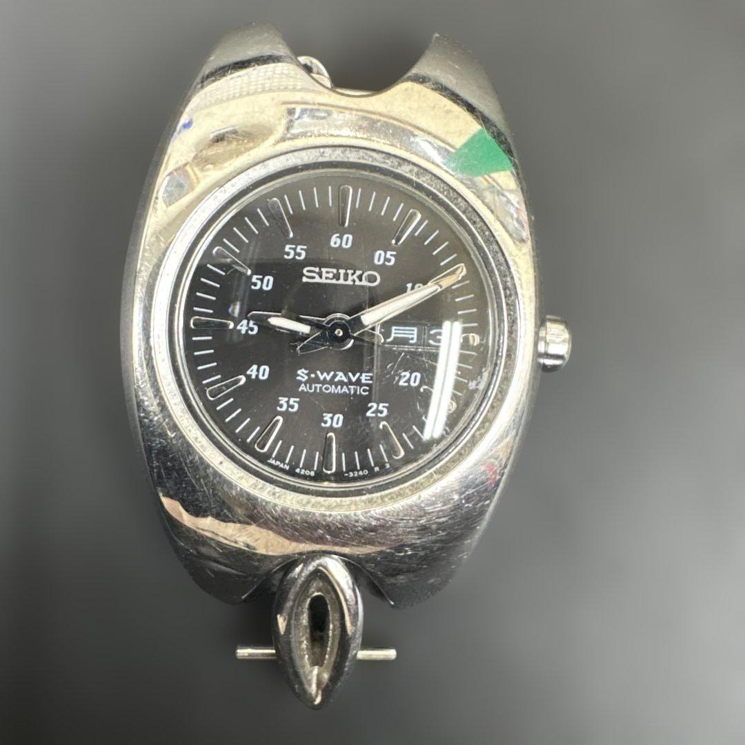 

[USED] Rare, working Seiko S-WAVE SS automatic watch 4206-0810 with day date