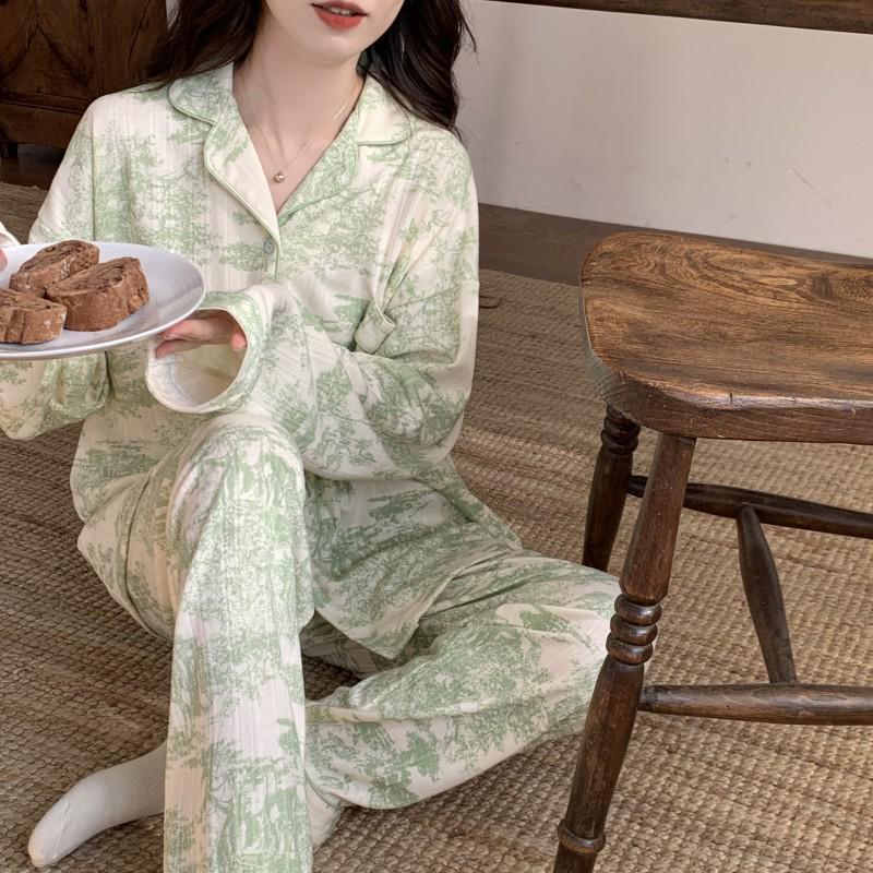 Women's French-Style Bunny Pajamas: Long-Sleeve, Spring/Autumn, Casual & High-End Home Suit