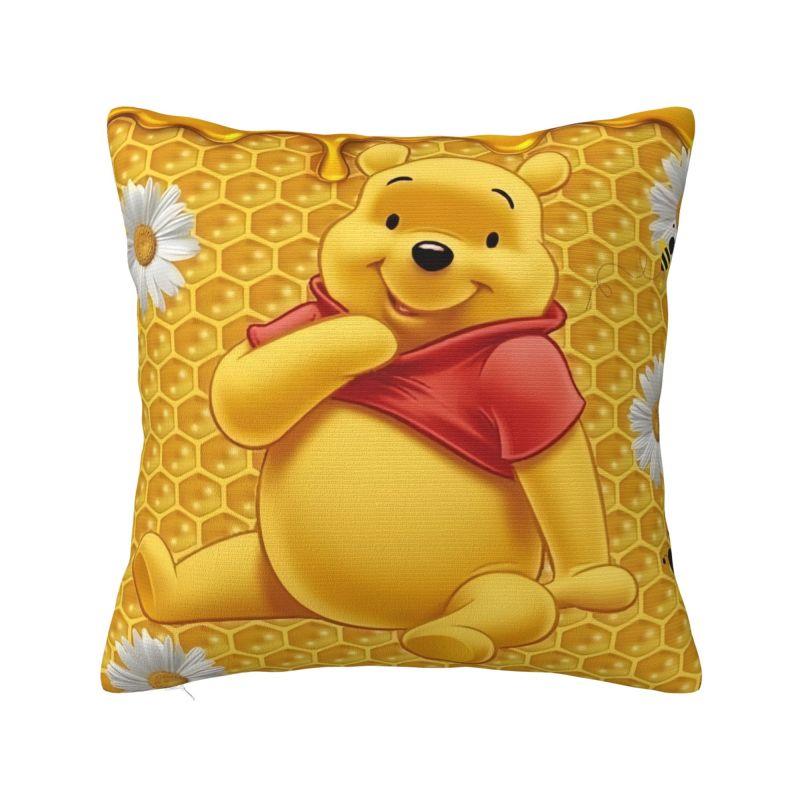 

Custom Disney Winnie The Pooh Anime Cushion Covers Eeyore Tigge Cartoon Kawaii Velvet Cute Pillow Case Home Decor 16x16Inch