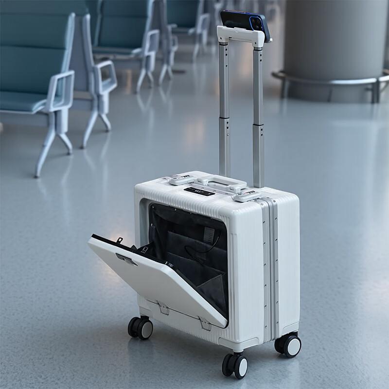 Li Shen Lightweight ABS&PC Carry-on Suitcase with Cup Holder