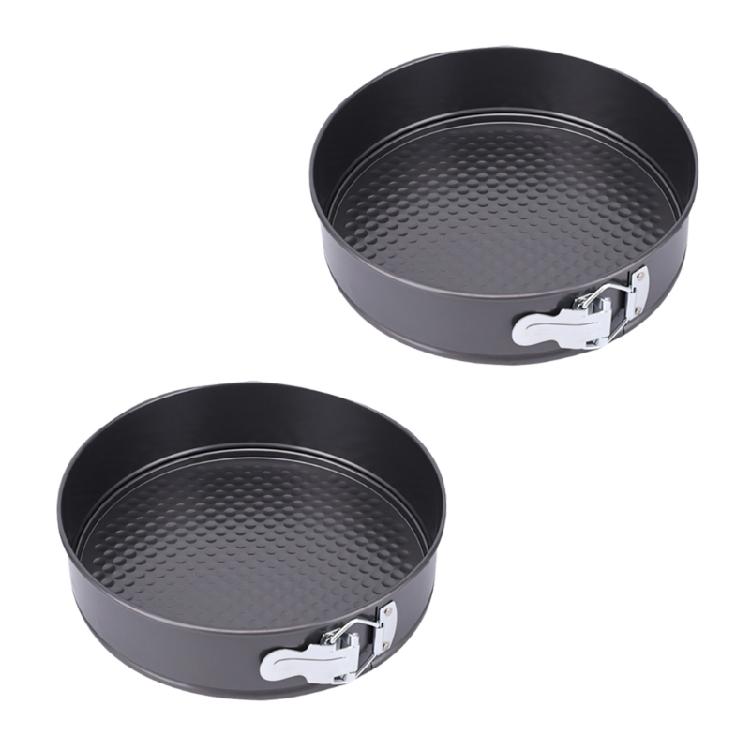 Lot de 2 Moules à Gâteau Ronds 28 Cm Outil de Cuisson en Acier au Carbone Avec Base Amovible Pour un Nettoyage Facile